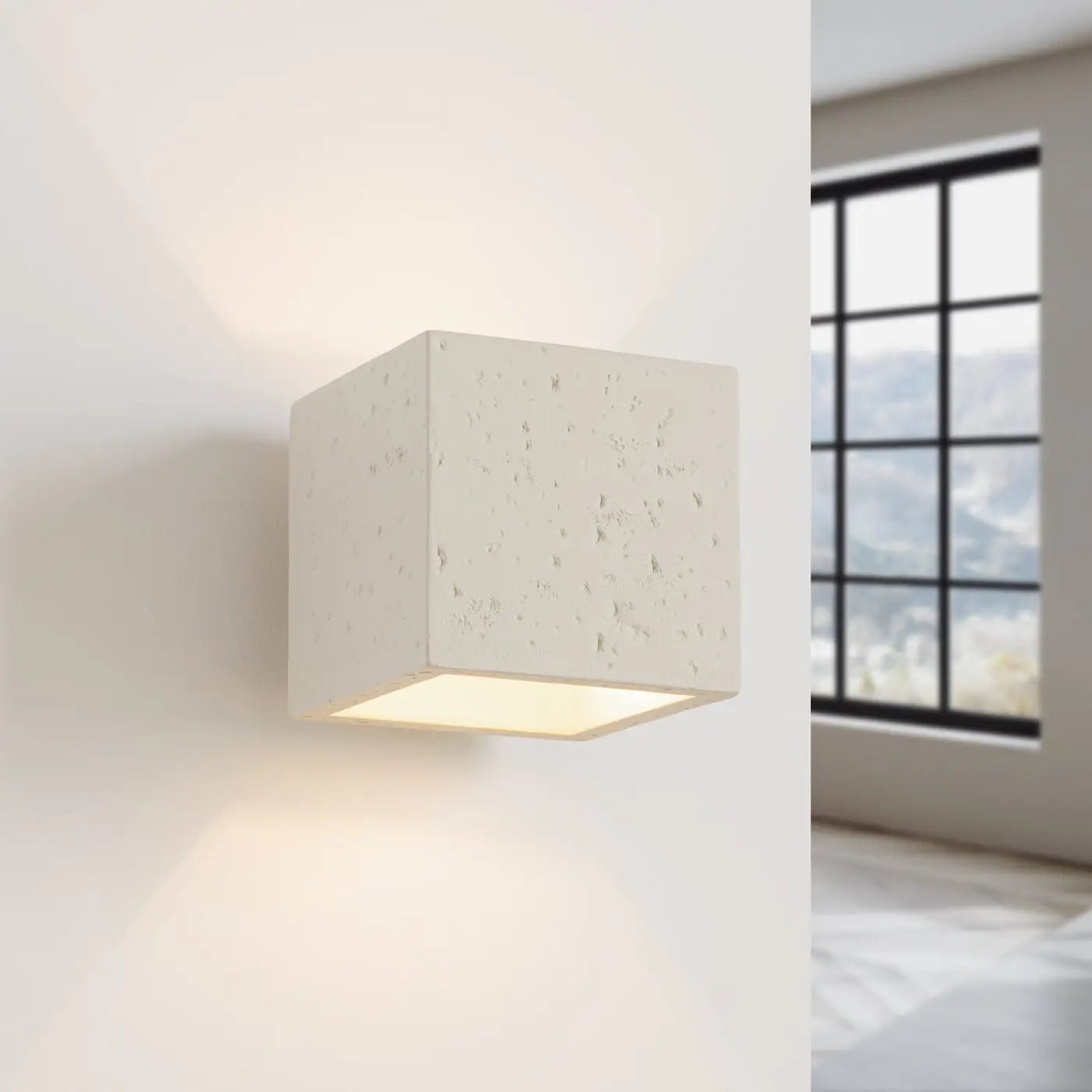 Applique Murale Design - Quad Béton (Beige)