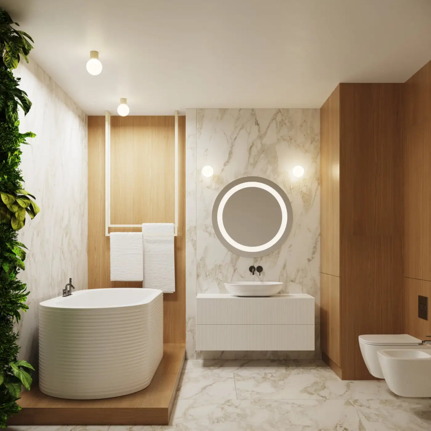 Applique Murale Moderne - Halo (Beige)