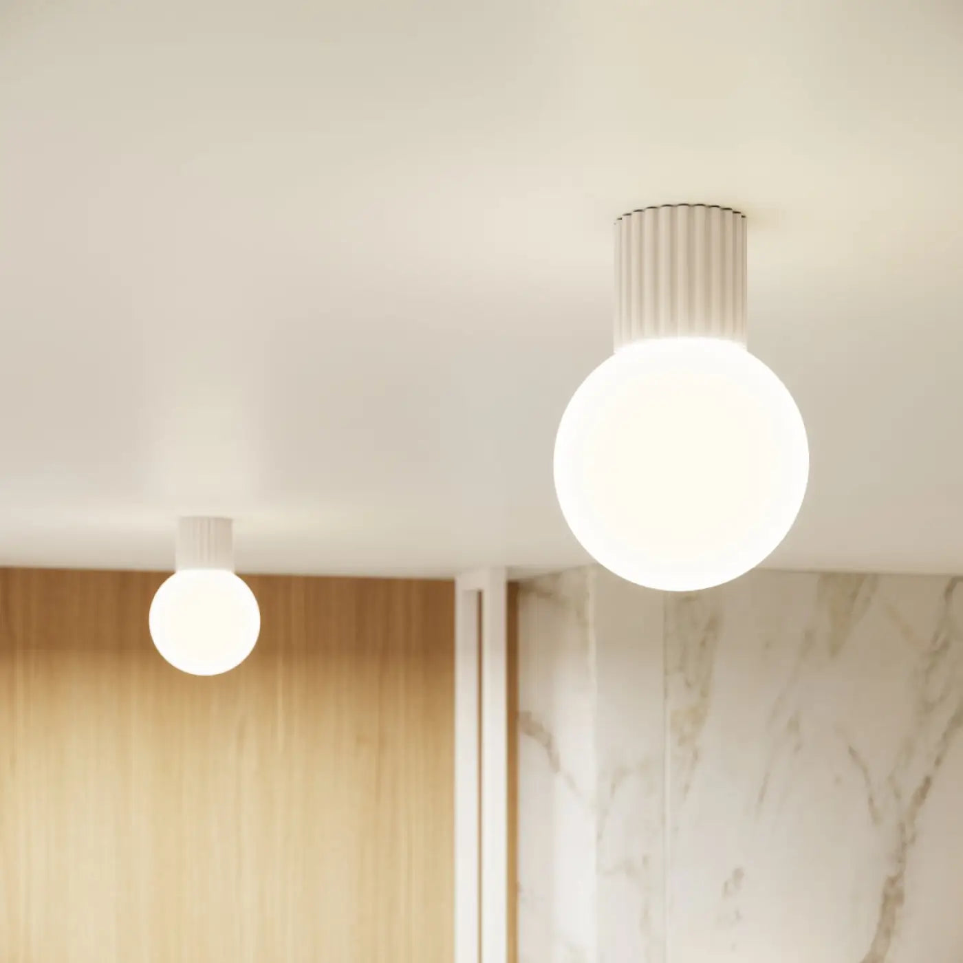 Applique Murale Moderne - Halo (Beige)