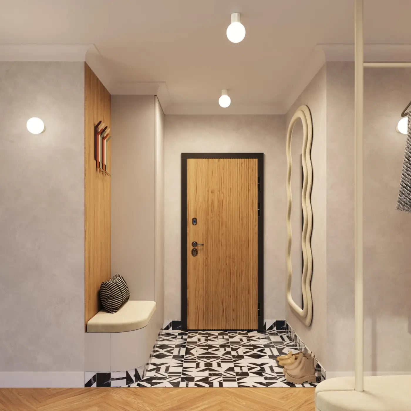 Applique Murale Moderne - Halo (Beige)