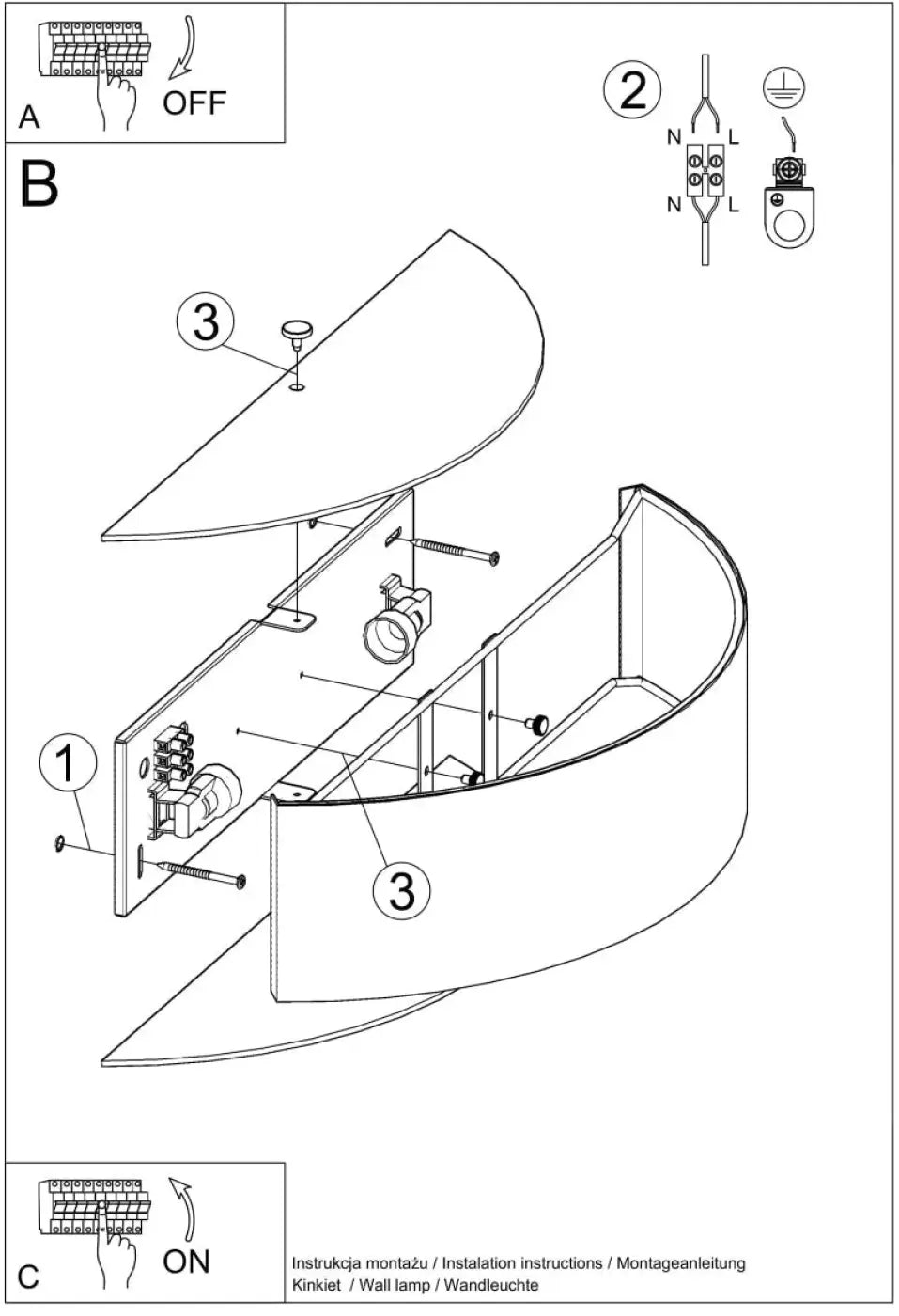 Applique Murale - Skala (Blanc)