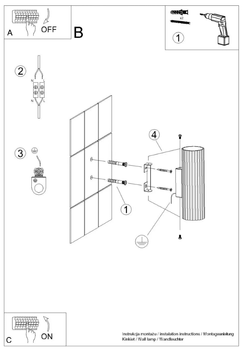 Applique Murale Moderne - Karbon 20 (Blanc)