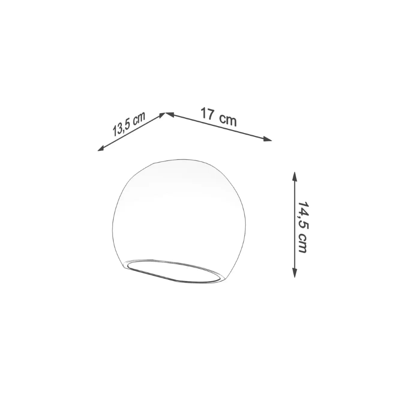 Applique Murale Design en Verre - Globe Vernie (Blanc Brillant)