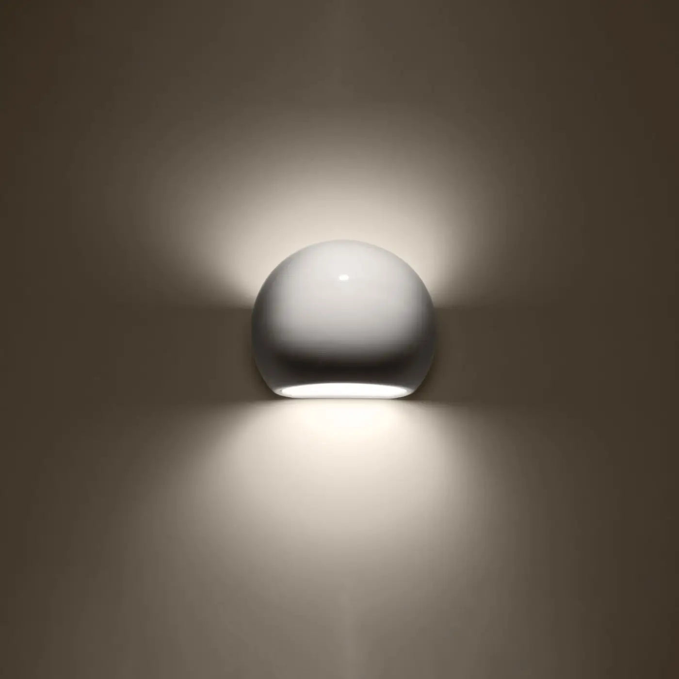 Applique Murale Design en Verre - Globe Vernie (Blanc Brillant)