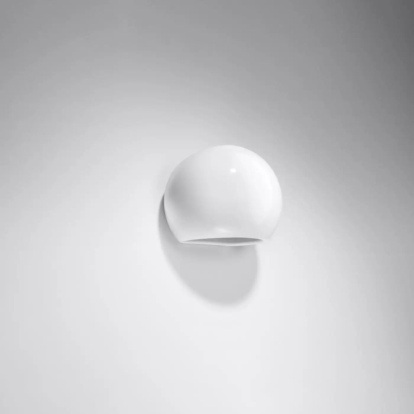 Applique Murale Design en Verre - Globe Vernie (Blanc Brillant)