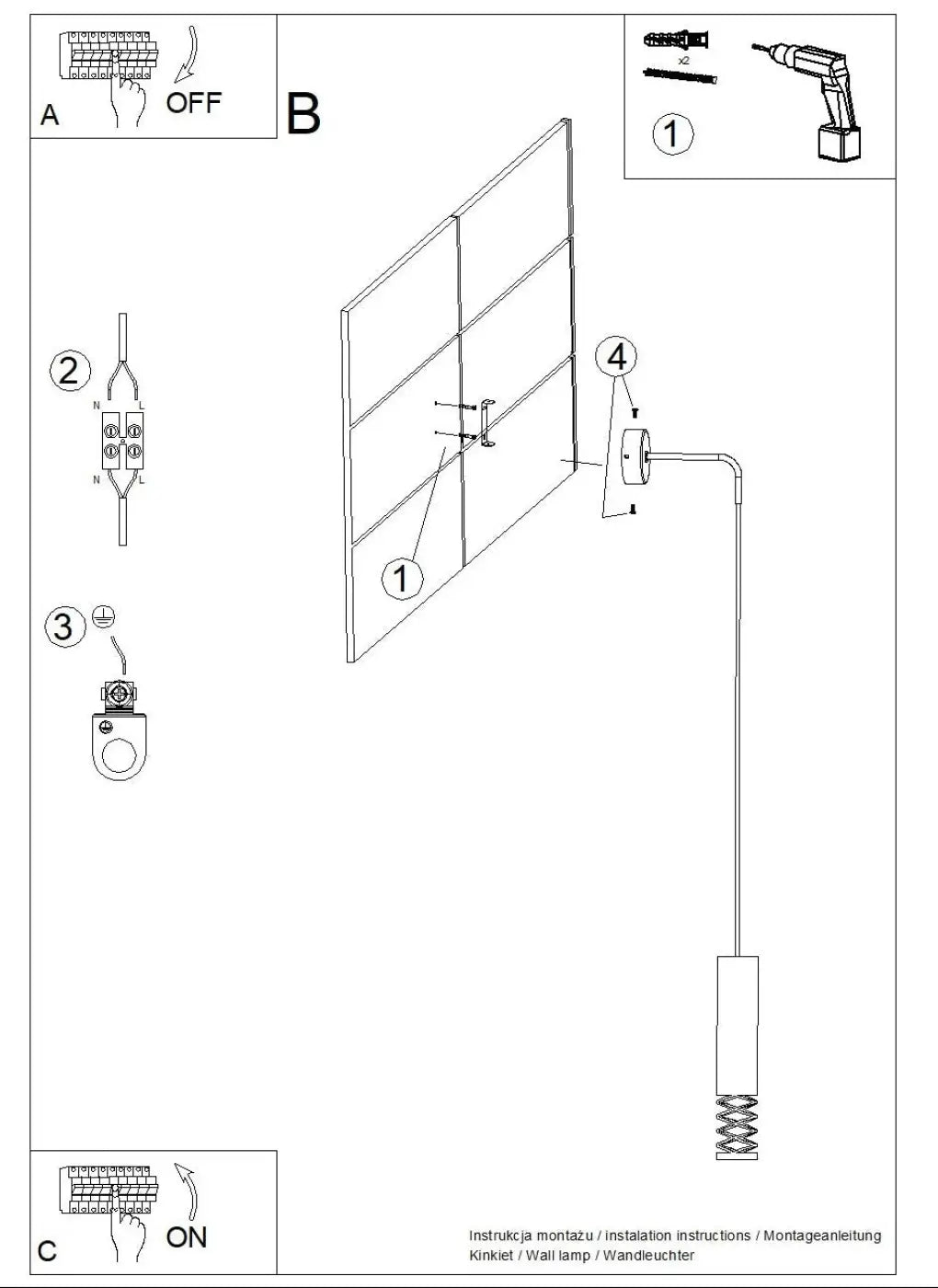 Applique Murale Design - Lami (Blanc)