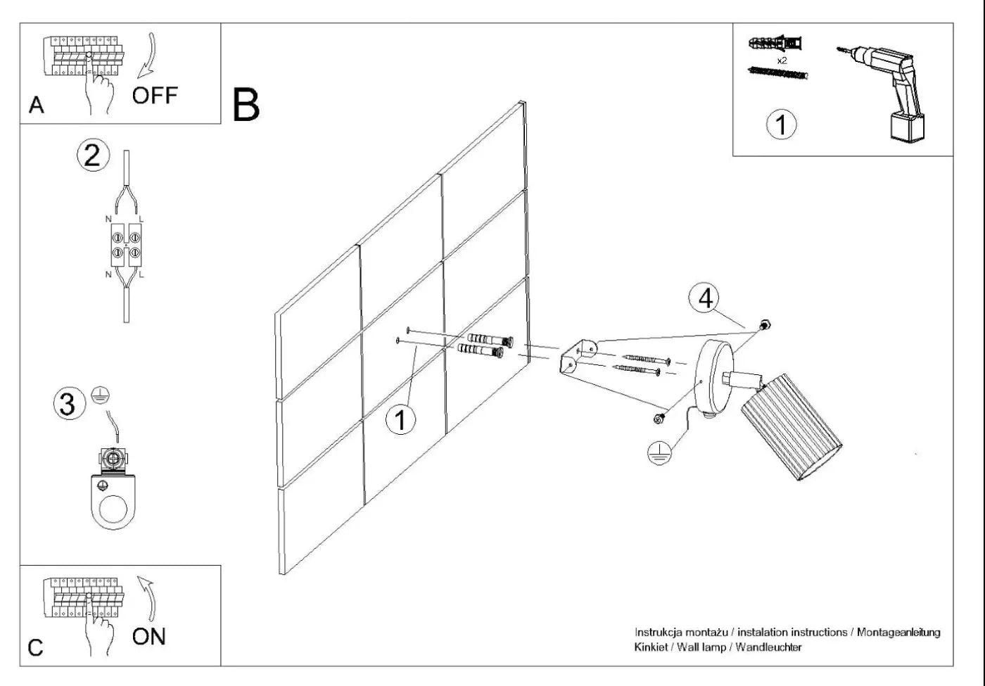 Applique Murale Avec Interrupteur - Karbon (Blanc)