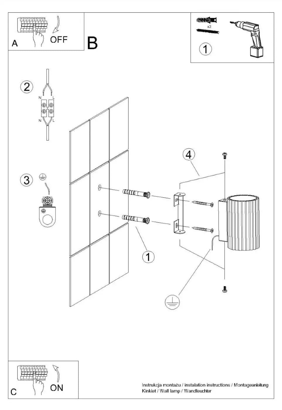 Applique Murale - Karbon 10 (Blanc)