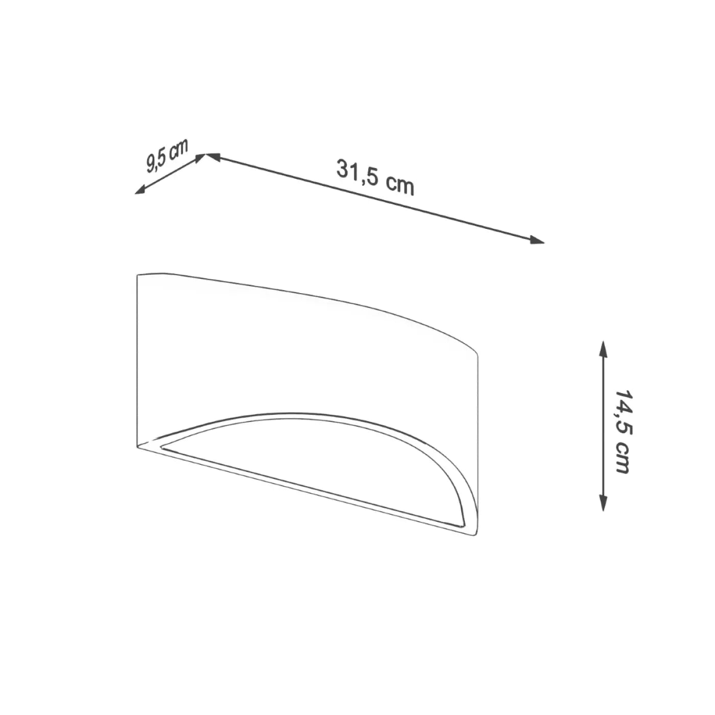 Applique Murale vernie Moderne - Vixen (Blanc Brillant)