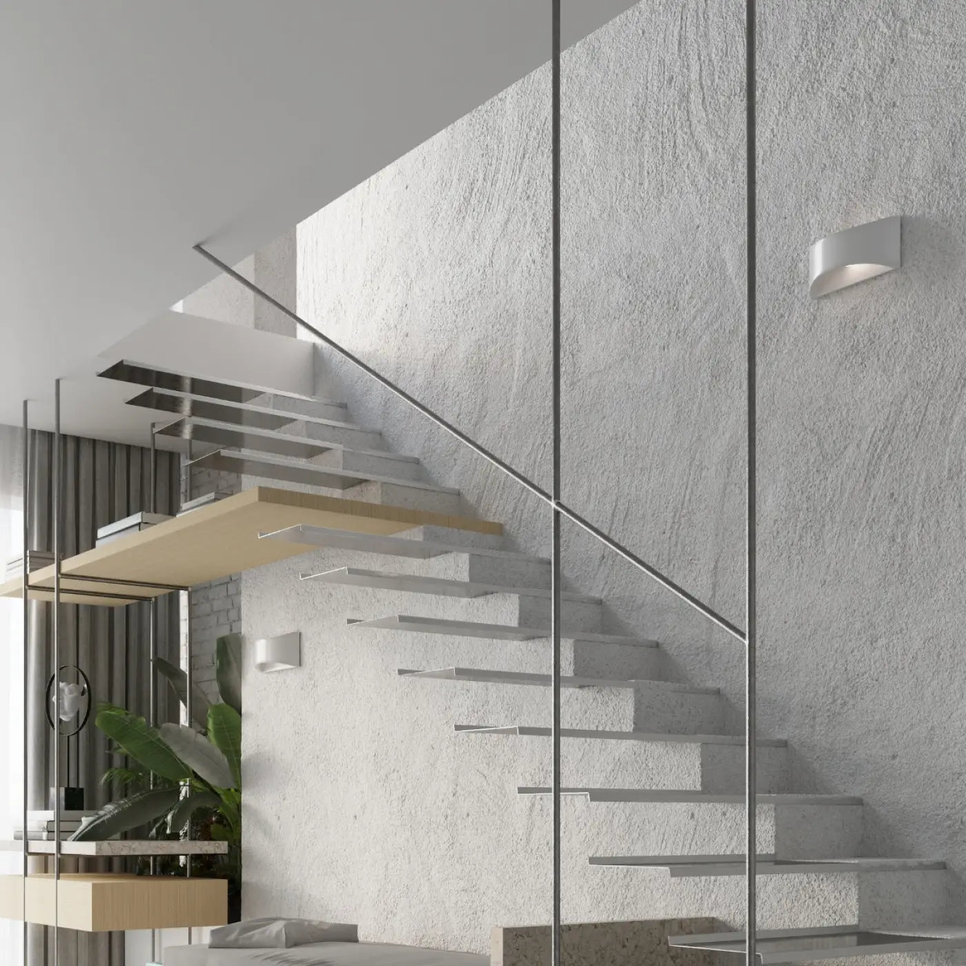 Applique Murale vernie Moderne - Vixen (Blanc Brillant)