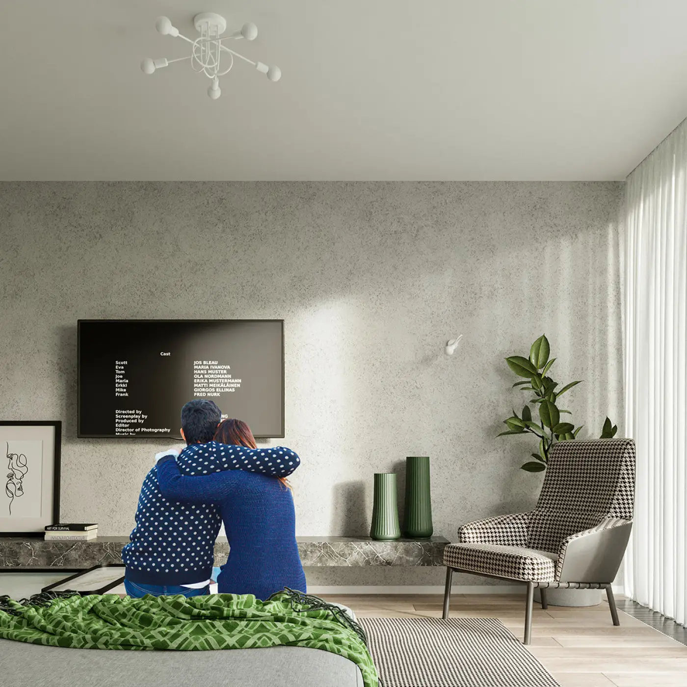 Applique Murale Design - Loop (Blanc)