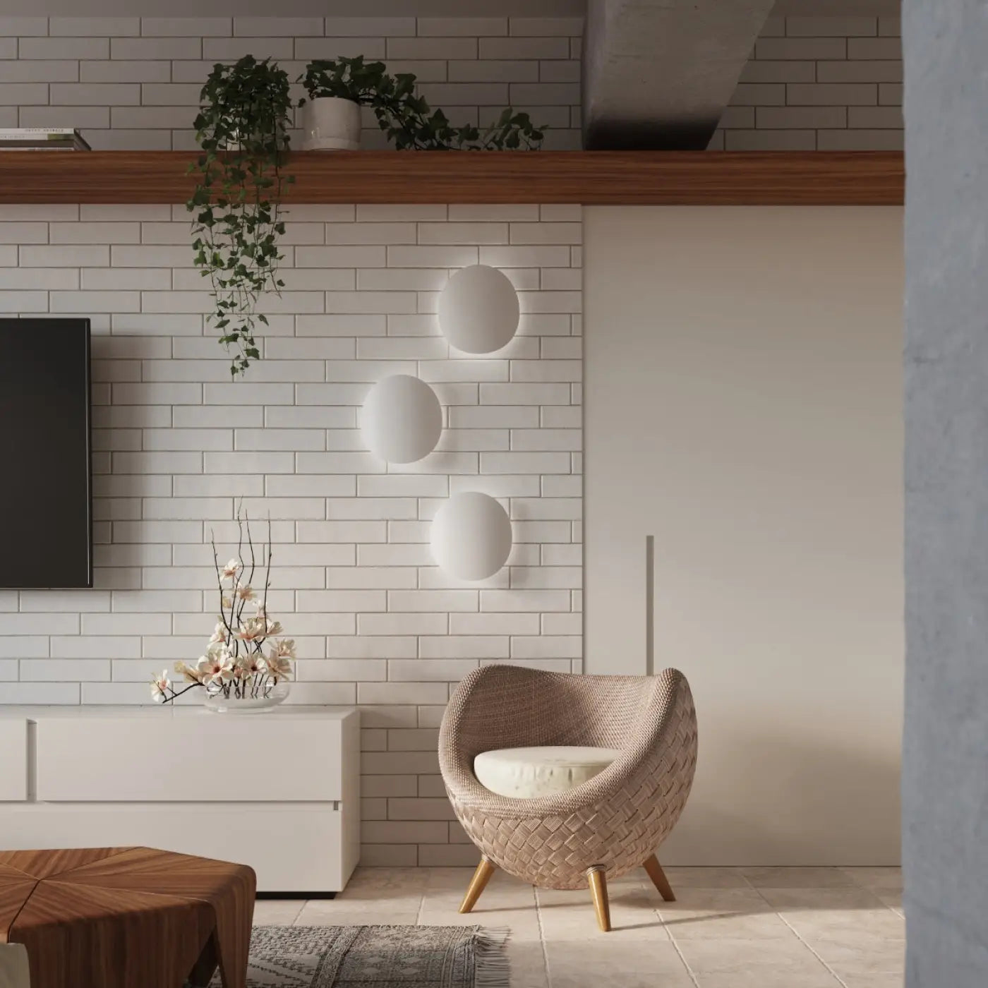 Applique Murale Design - Senses (Blanc)