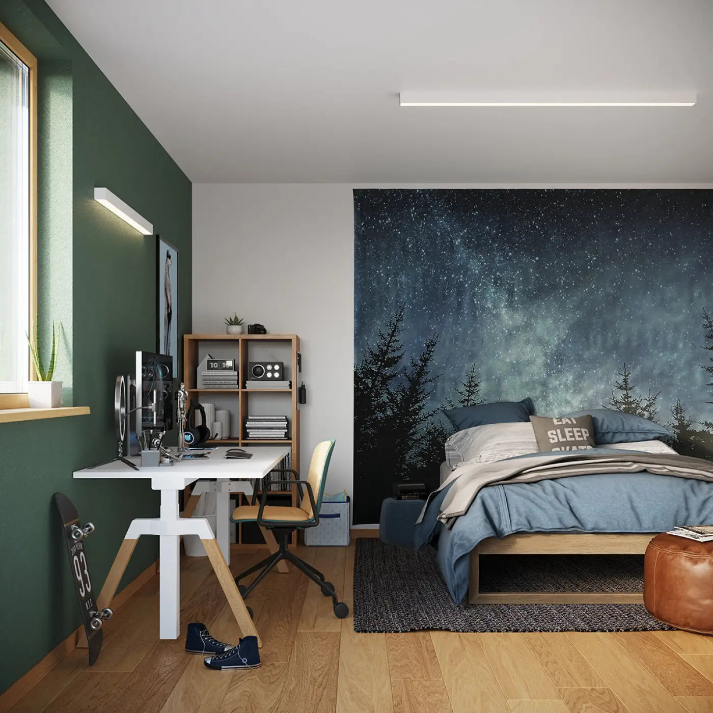 Applique Murale Moderne - Pinne 90 4000K (Blanc)