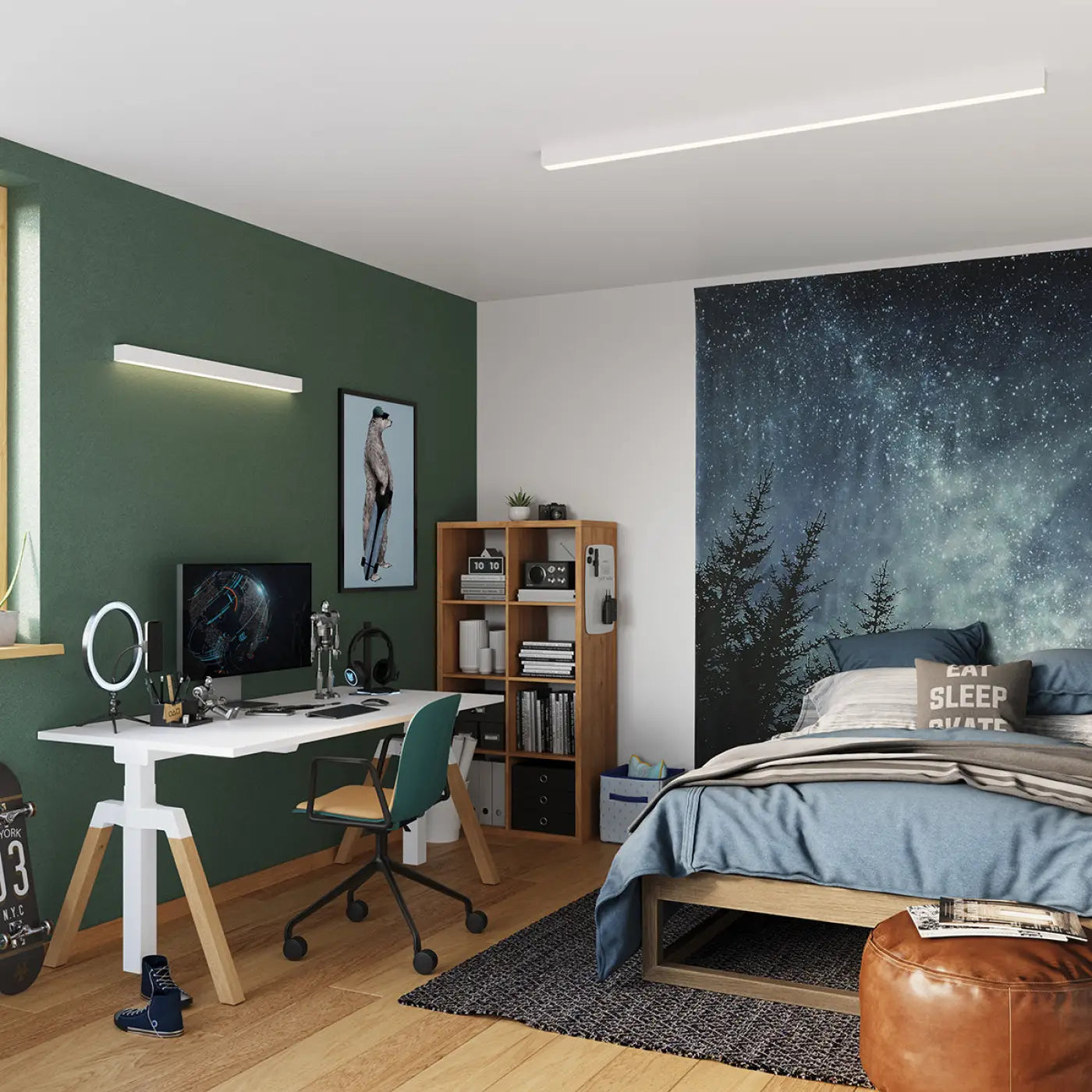 Applique Murale Moderne - Pinne 90 4000K (Blanc)