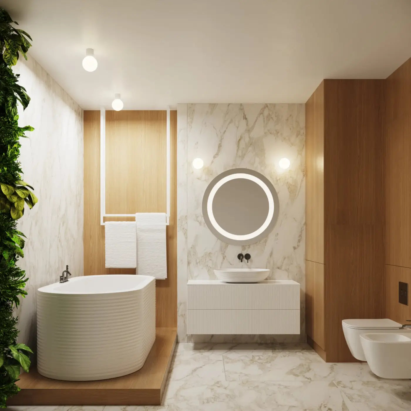 Applique Murale Moderne - Halo (Blanc)