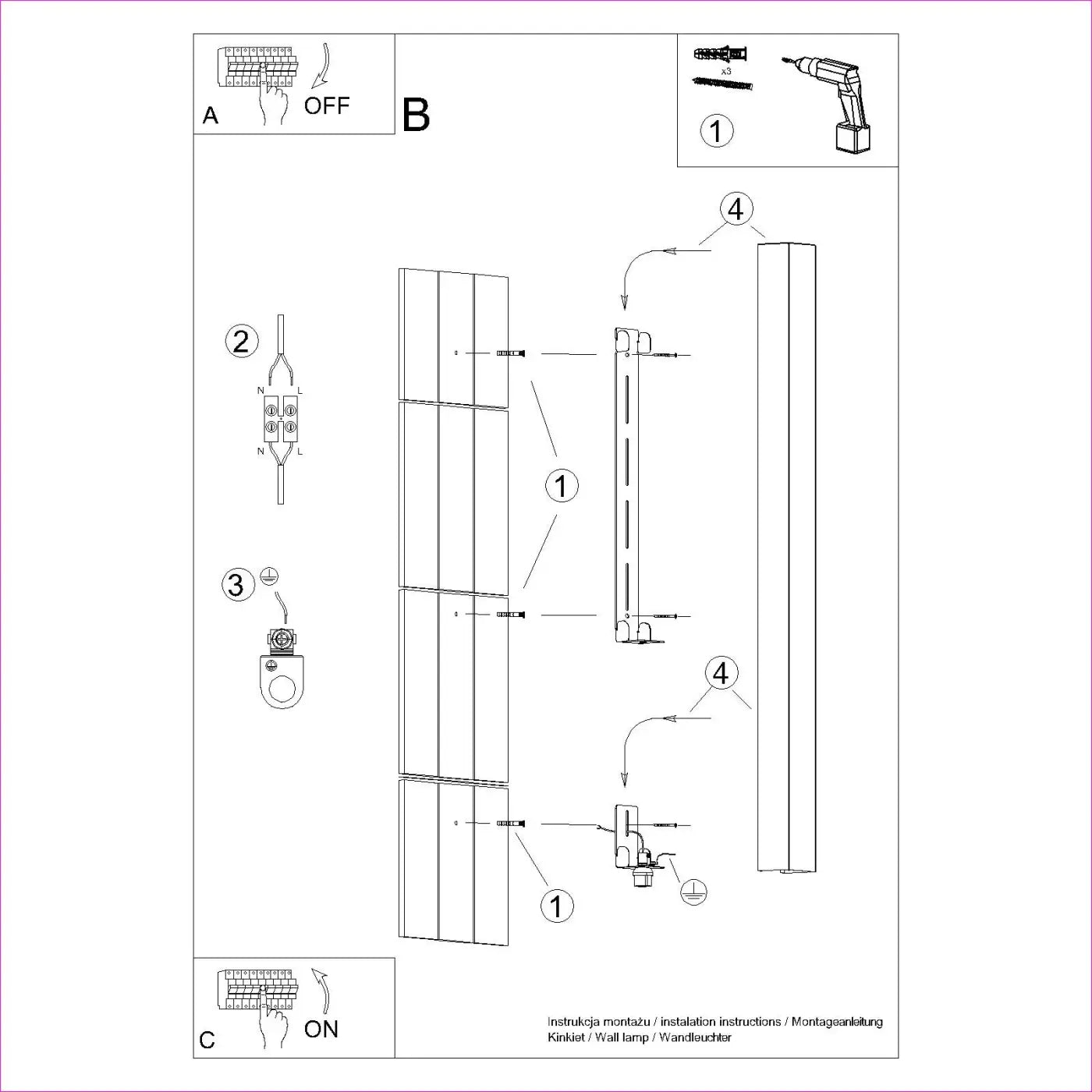 Applique Murale Design - Freya 120 (Blanc)