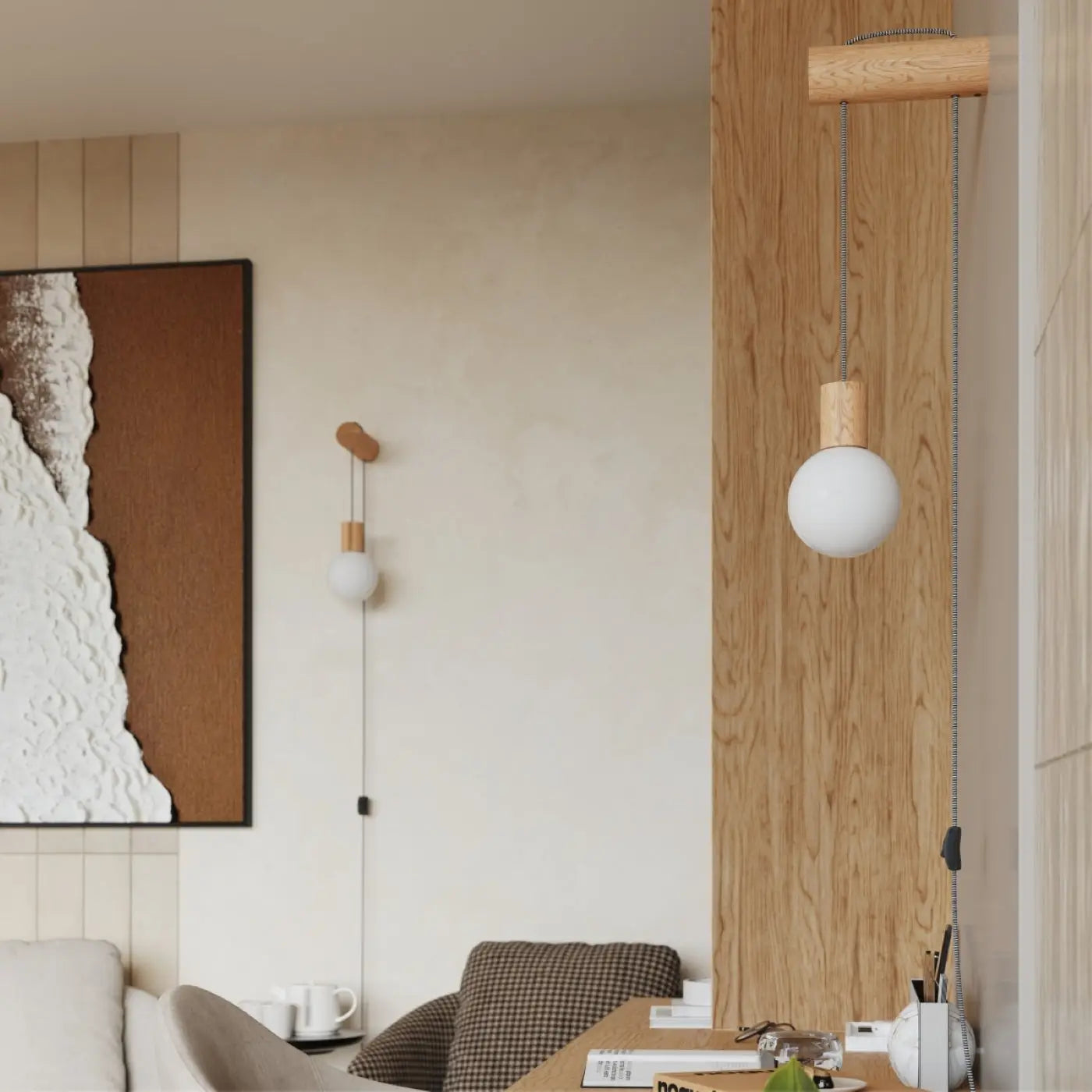 Applique Murale en Bois - Nibmi G9 (Avec Interrupteur)