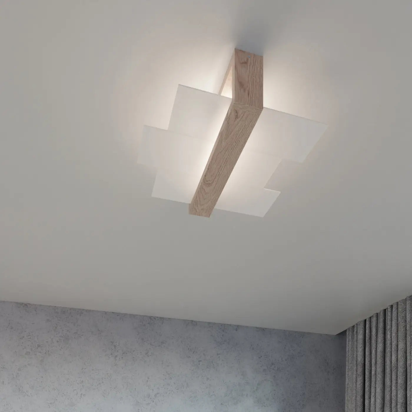 Applique Murale Design en Bois - Feniks 1 (Bois Naturel)