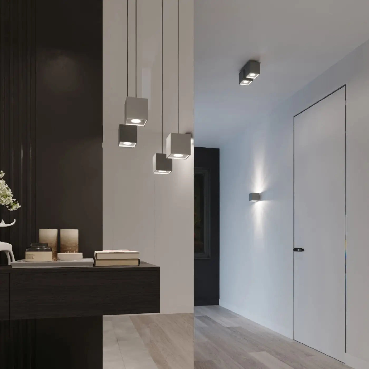 Applique Murale Moderne - Quad 1 (Gris)