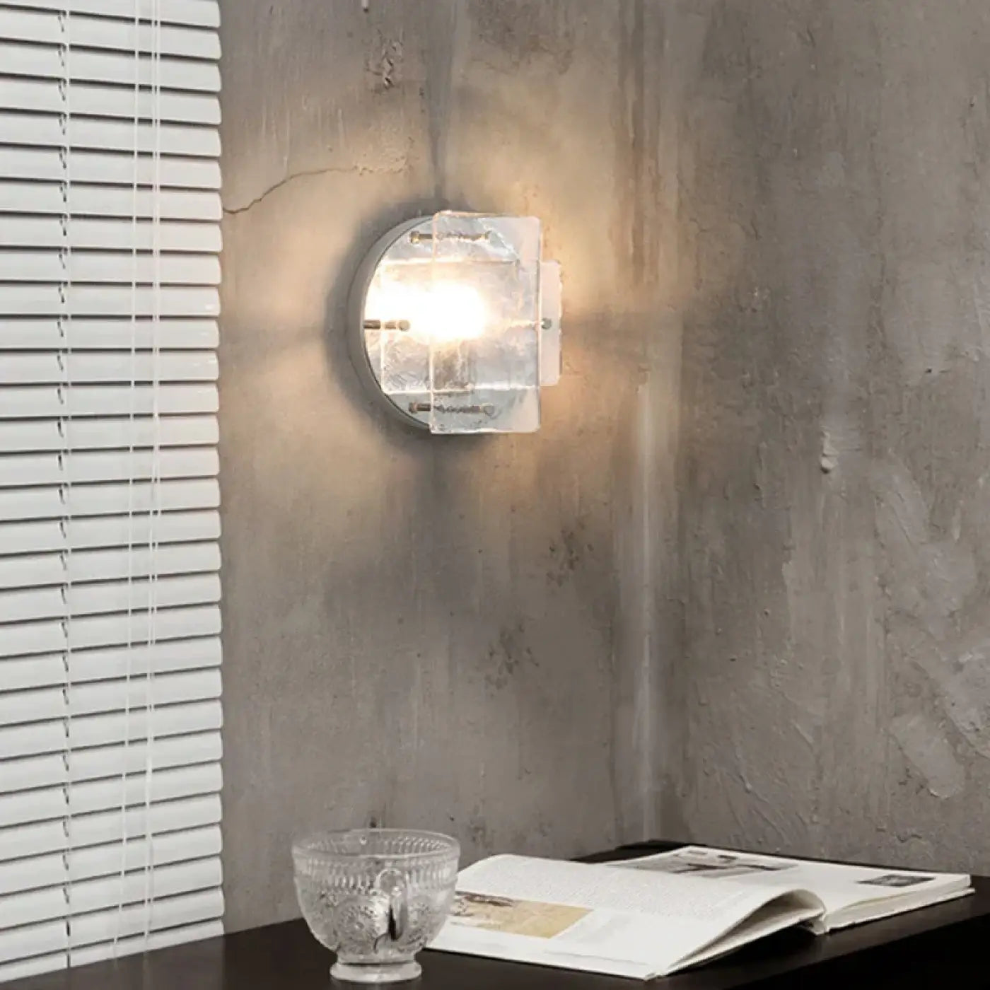 Applique Murale en Verre - Chrome