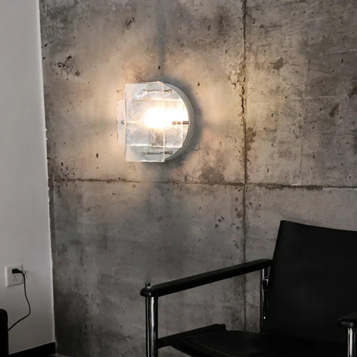 Applique Murale en Verre - Chrome