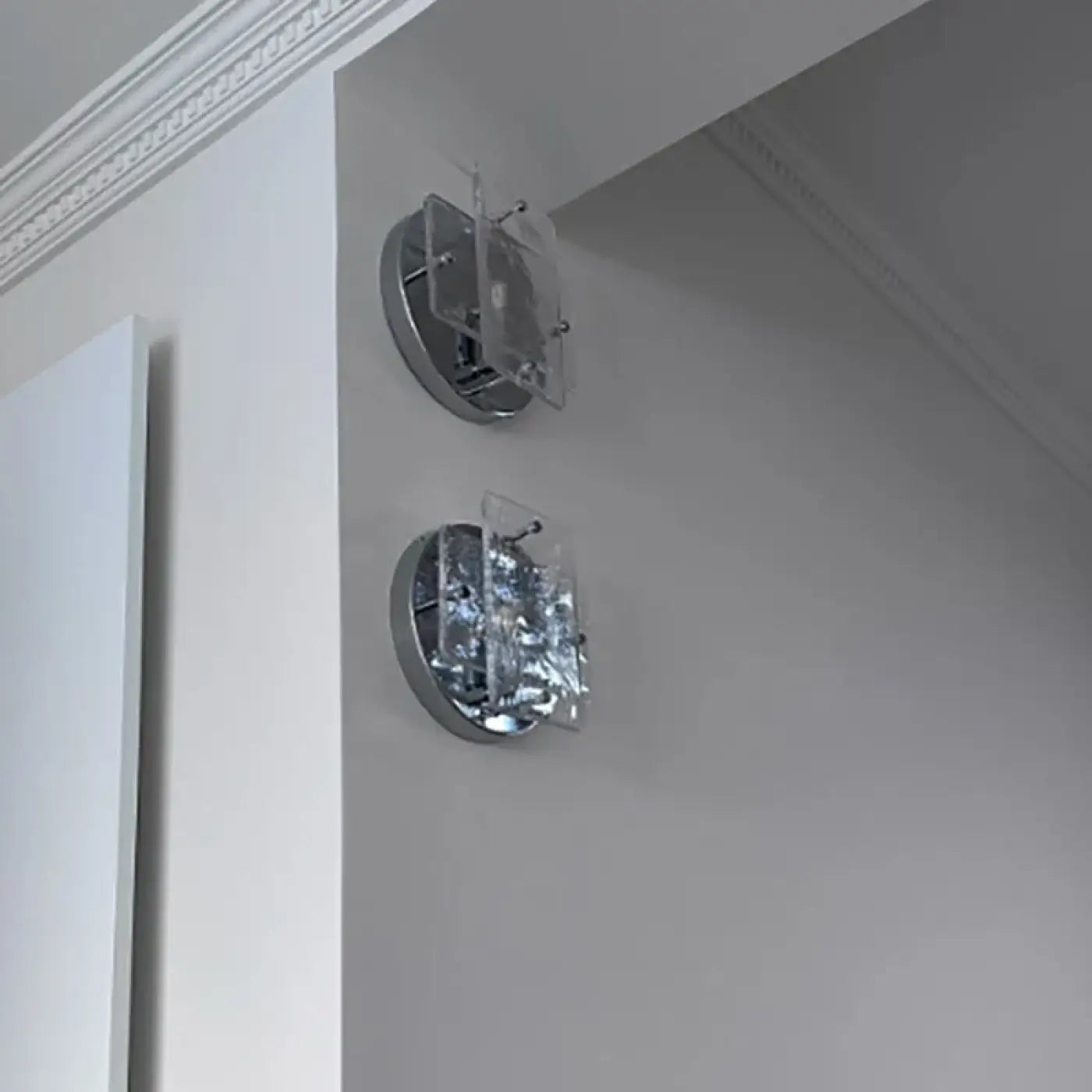 Applique Murale en Verre - Chrome