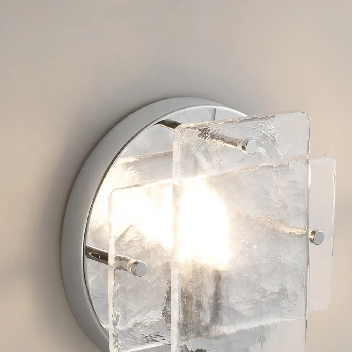Applique Murale en Verre - Chrome