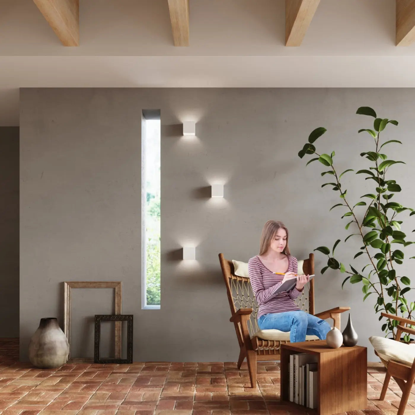 Applique Murale LED IP54 Moderne - Luca (Blanc)