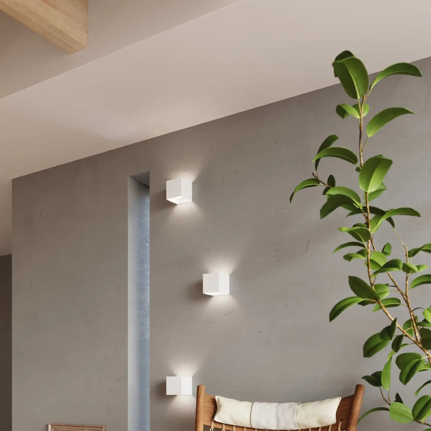 Applique Murale LED IP54 Moderne - Luca (Blanc)