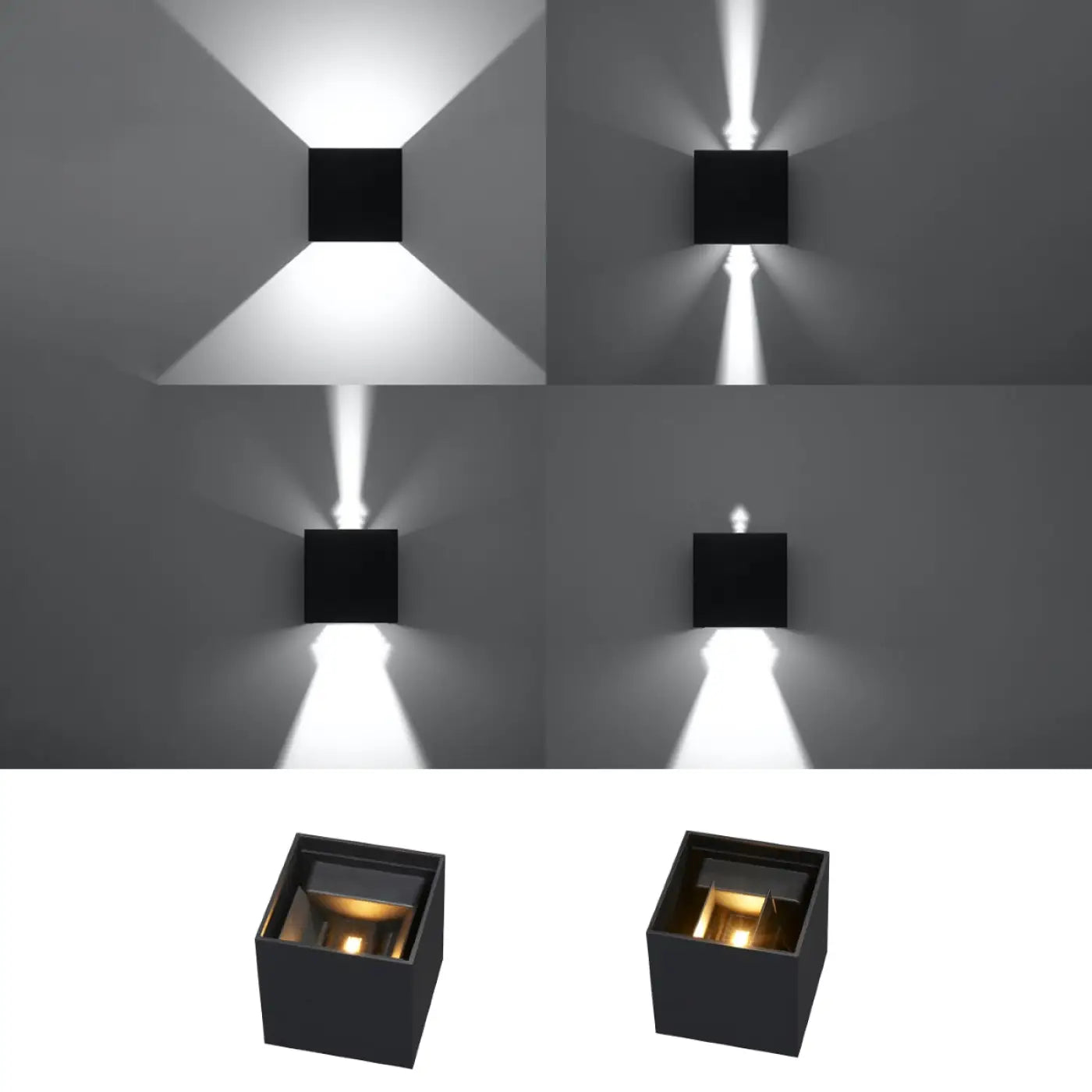 Applique Murale LED IP54 Moderne - Luca (Noir)