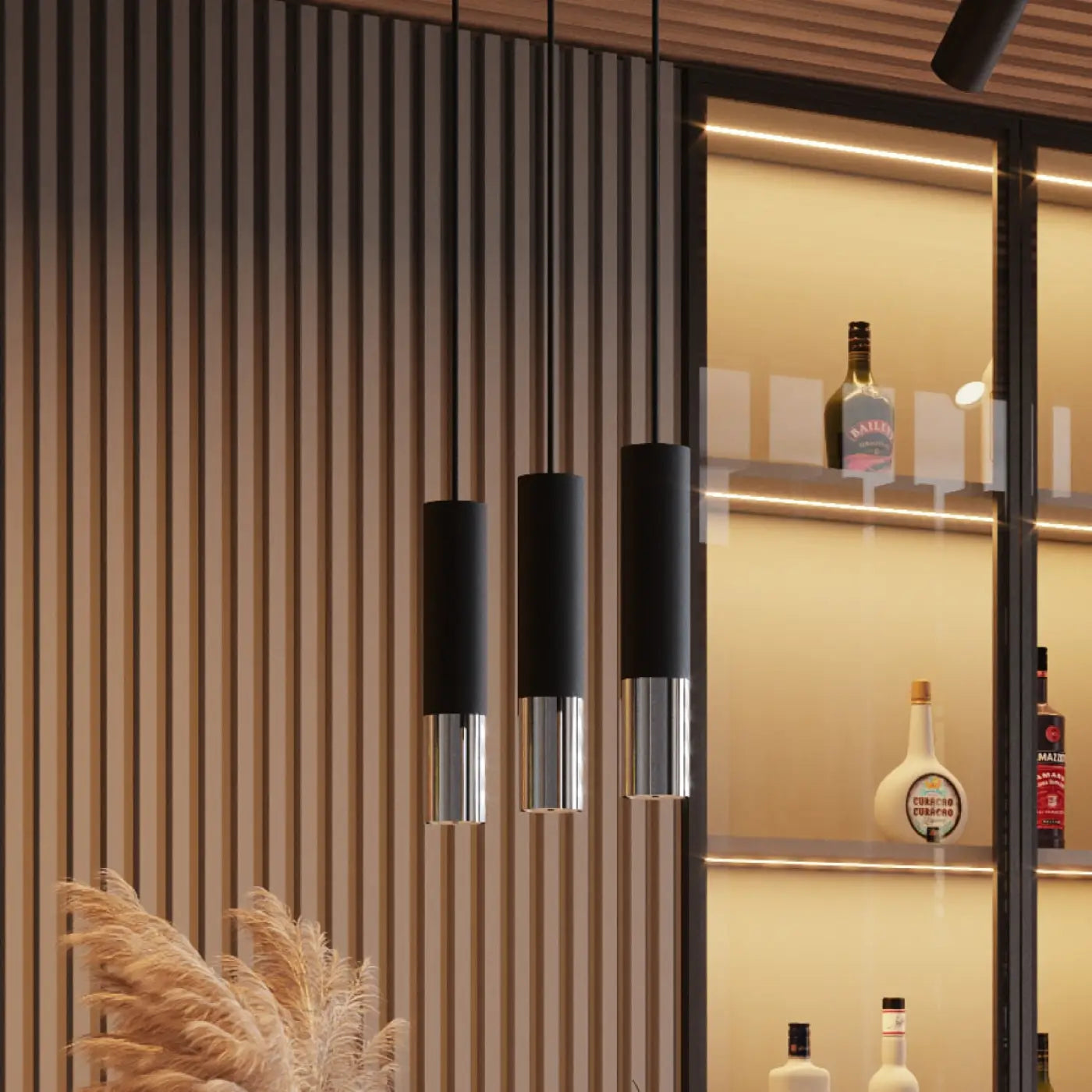 Applique Murale Design - Loopez (Noir/Chrome)