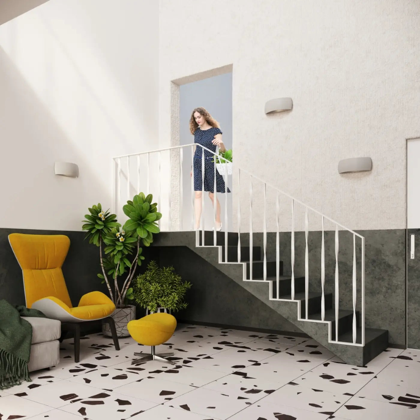 Applique Murale Design - Pontius (Gris)