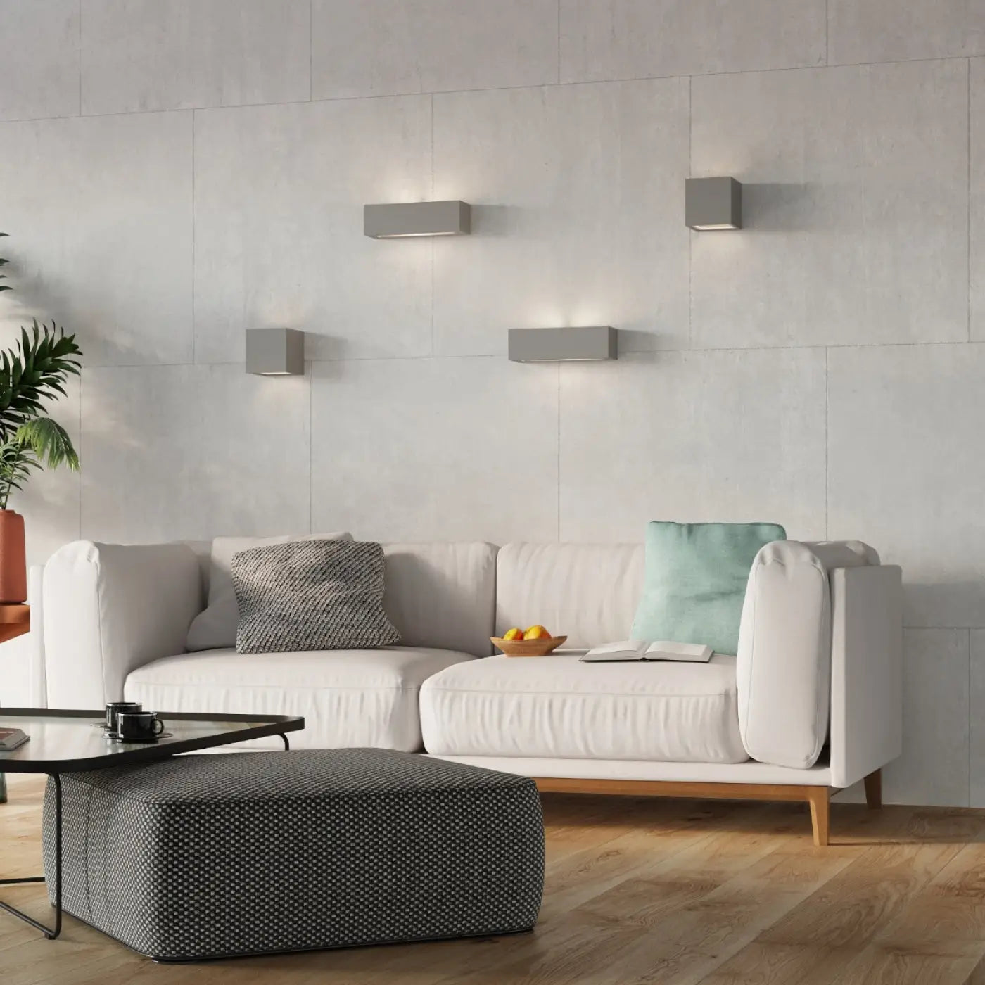 Applique Murale En Céramique Design - Vega (Gris)