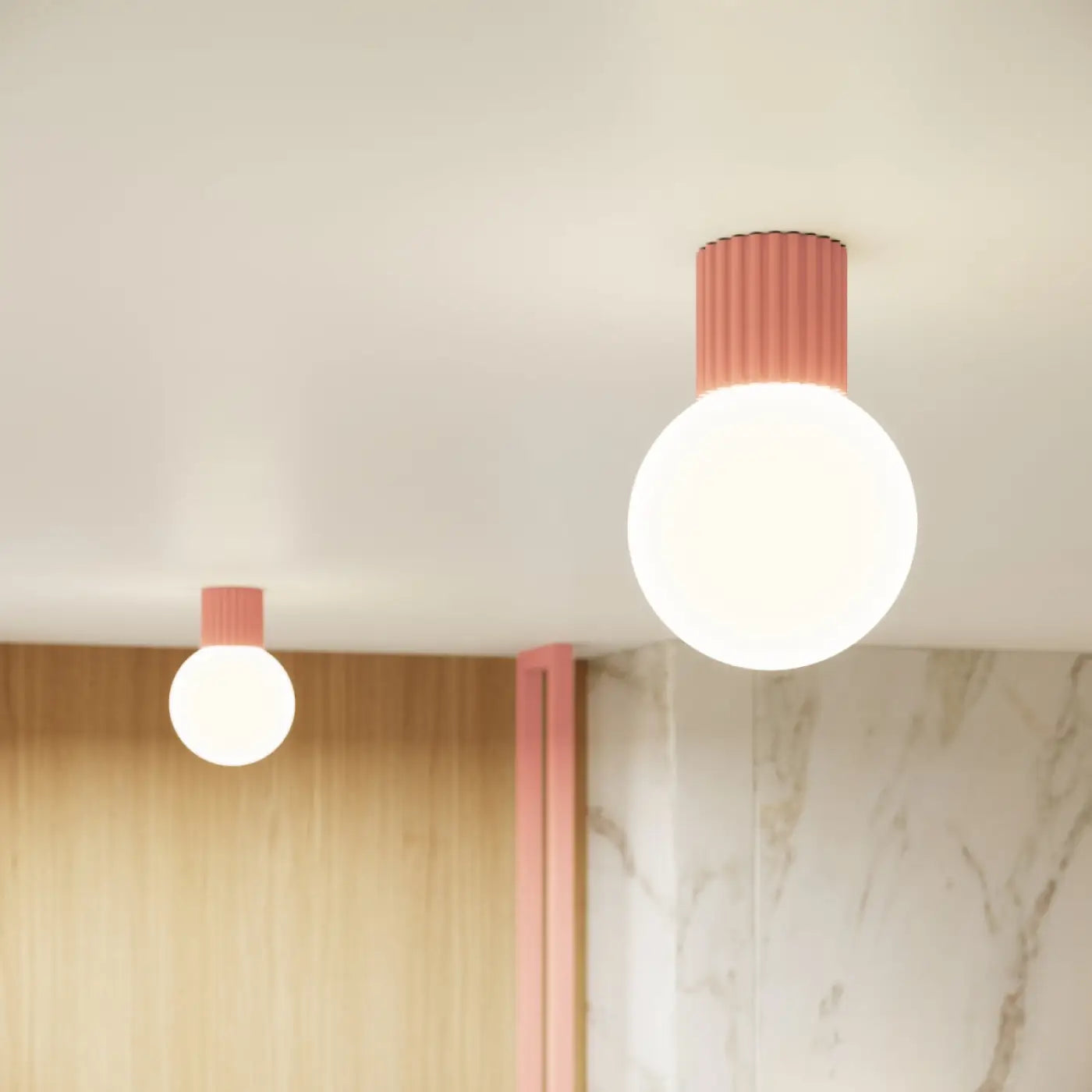 Applique Murale Moderne - Halo (Peach)