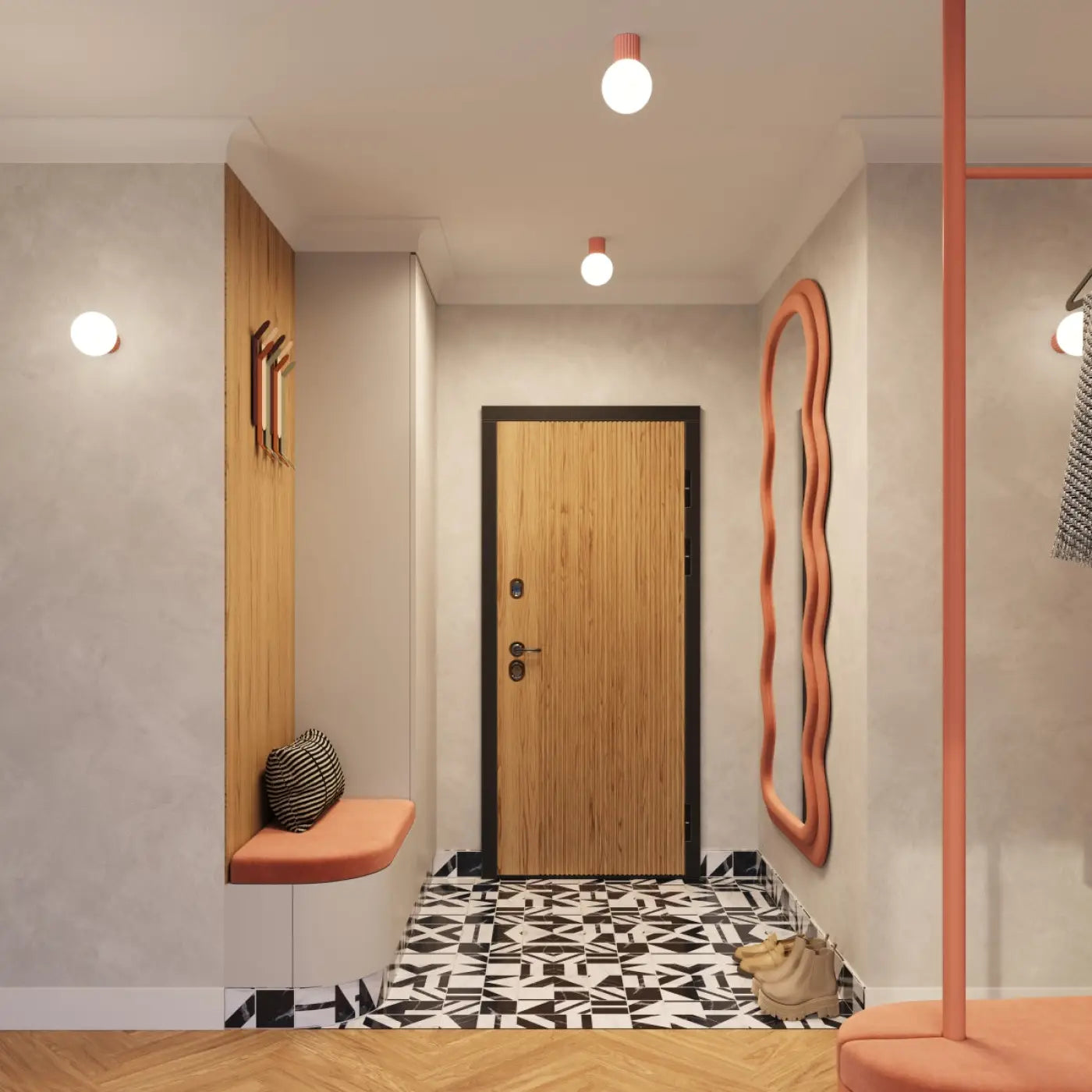 Applique Murale Moderne - Halo (Peach)