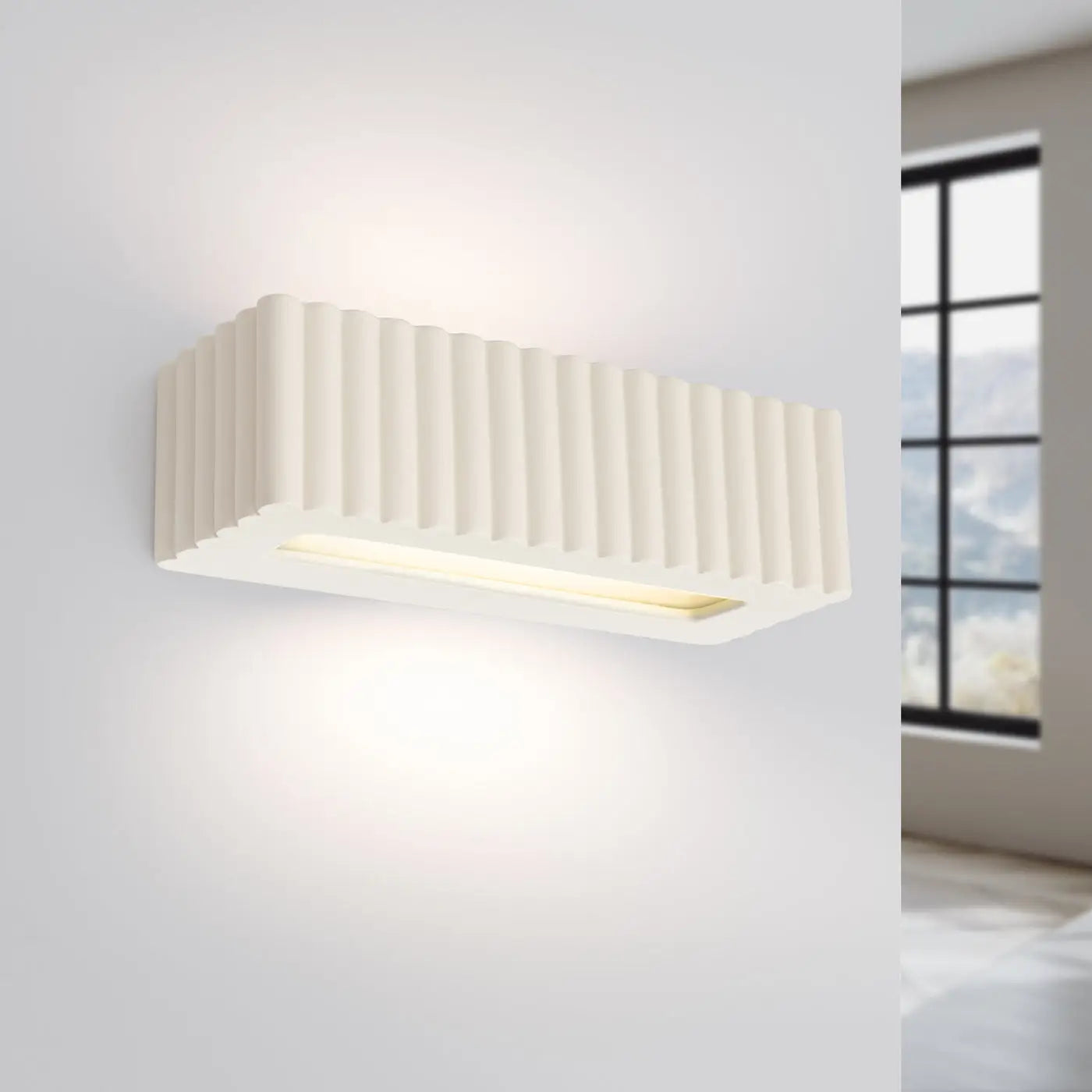 Applique Murale Design - Rigata (En Céramique Beige)