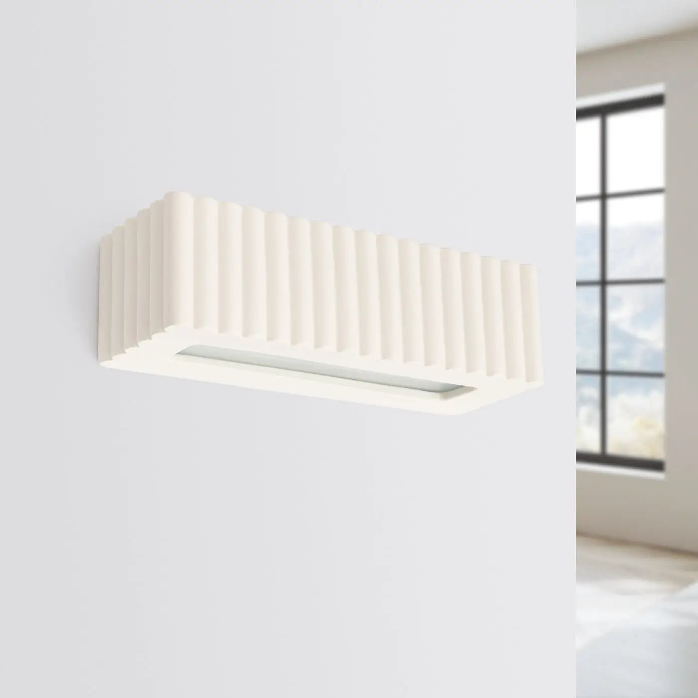 Applique Murale Design - Rigata (En Céramique Beige)