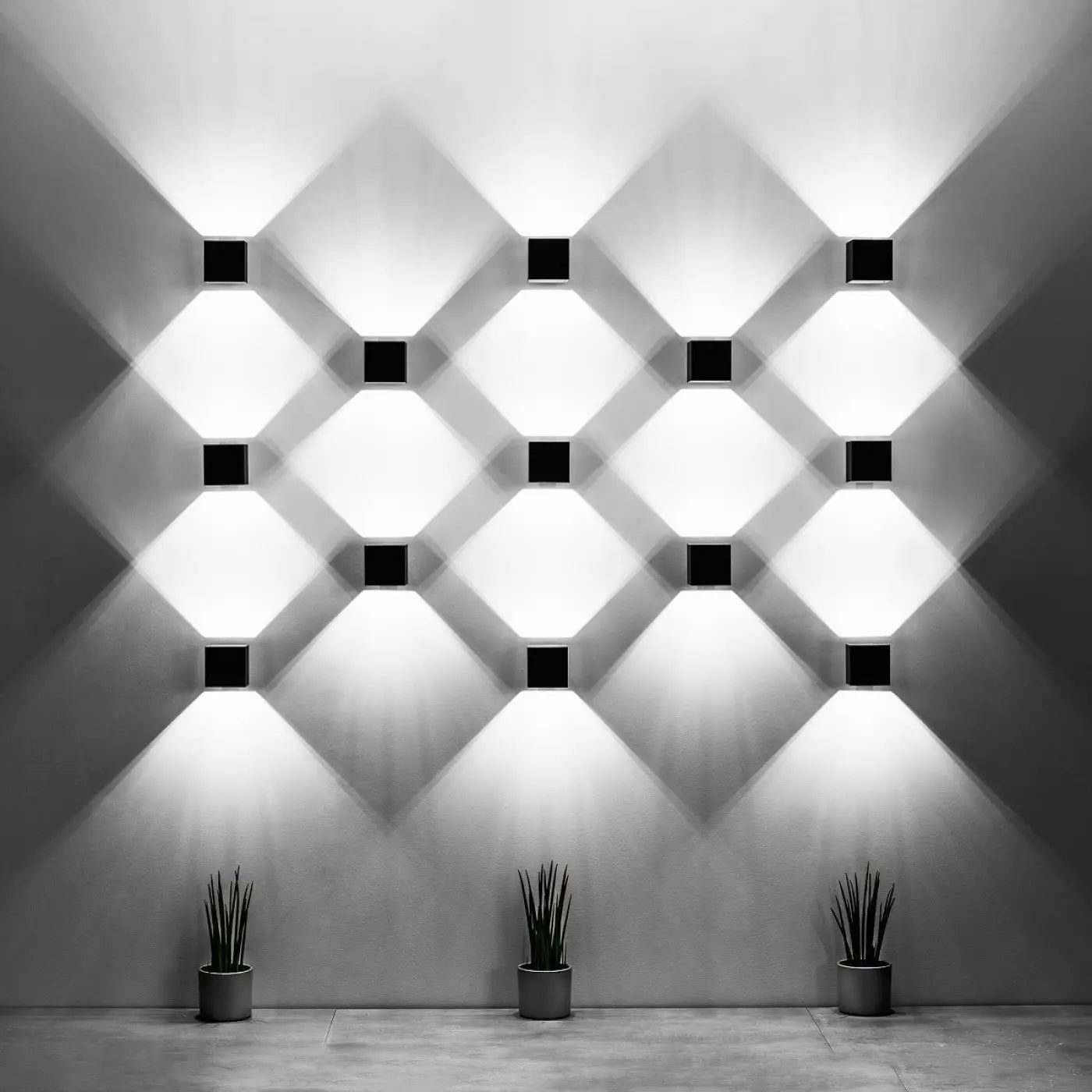 Applique Murale Moderne - Quad 1 (Noir)