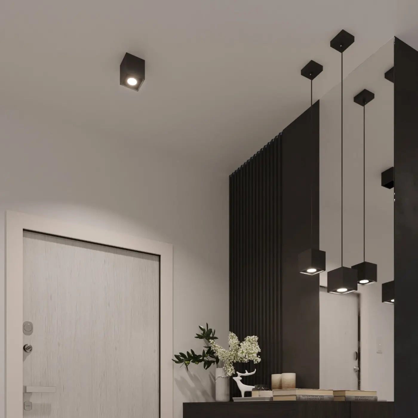 Applique Murale Moderne - Quad 1 (Noir)