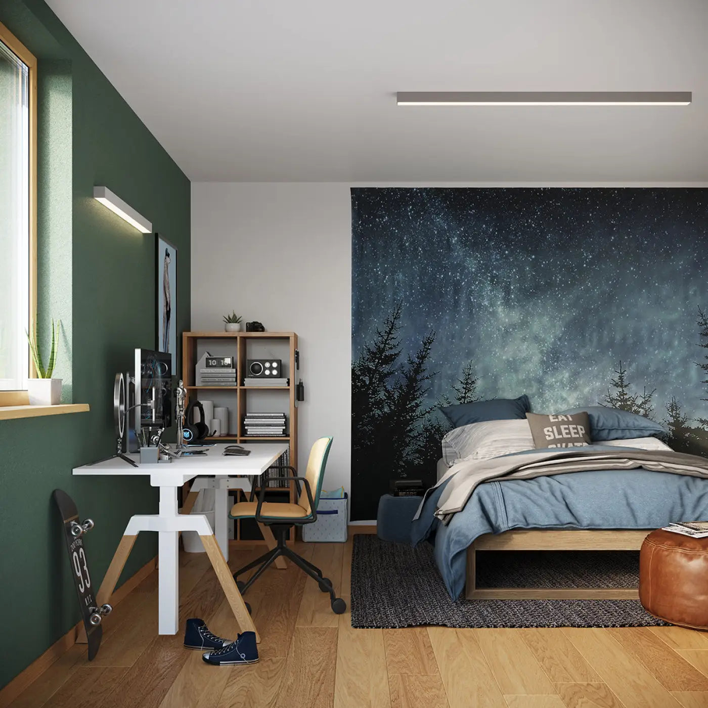 Applique Murale Moderne - Pinne 200 3000K (Gris)