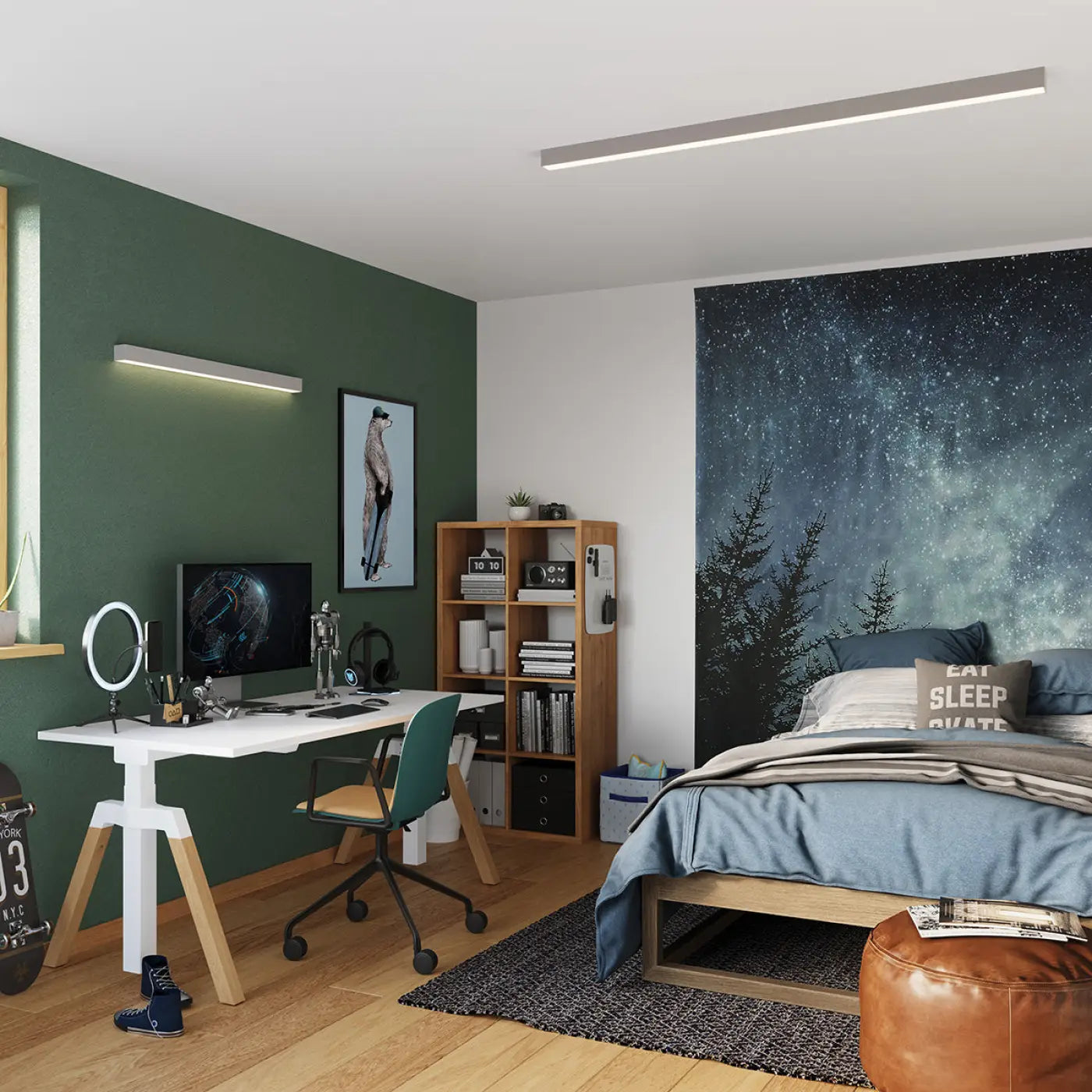 Applique Murale Moderne - Pinne 200 3000K (Gris)