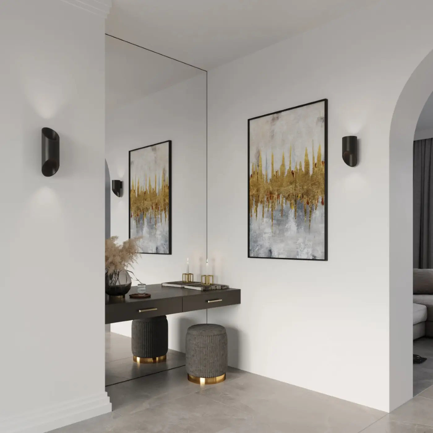 Applique Murale Design - Penne 30 (Noir)