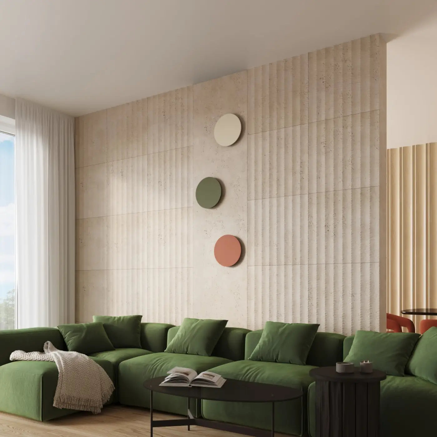 Applique Murale Design - Borgen 3000K (Rouge Ocre)