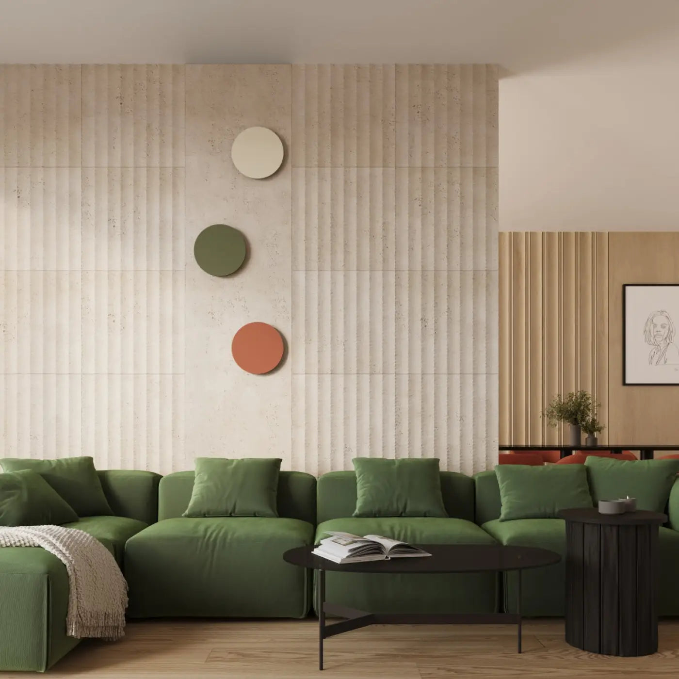 Applique Murale Design - Borgen 3000K (Rouge Ocre)