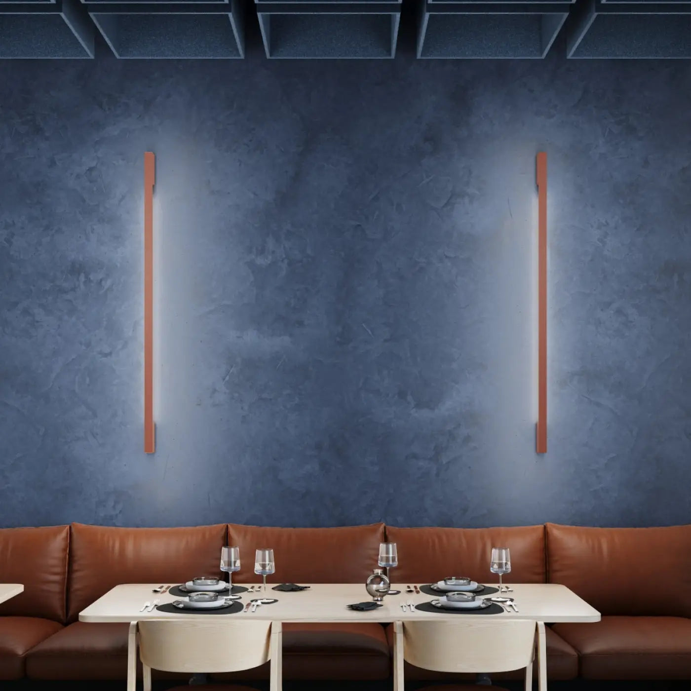Applique Murale Design - Sappo 150 Led 4000K (Rouge Ocre)