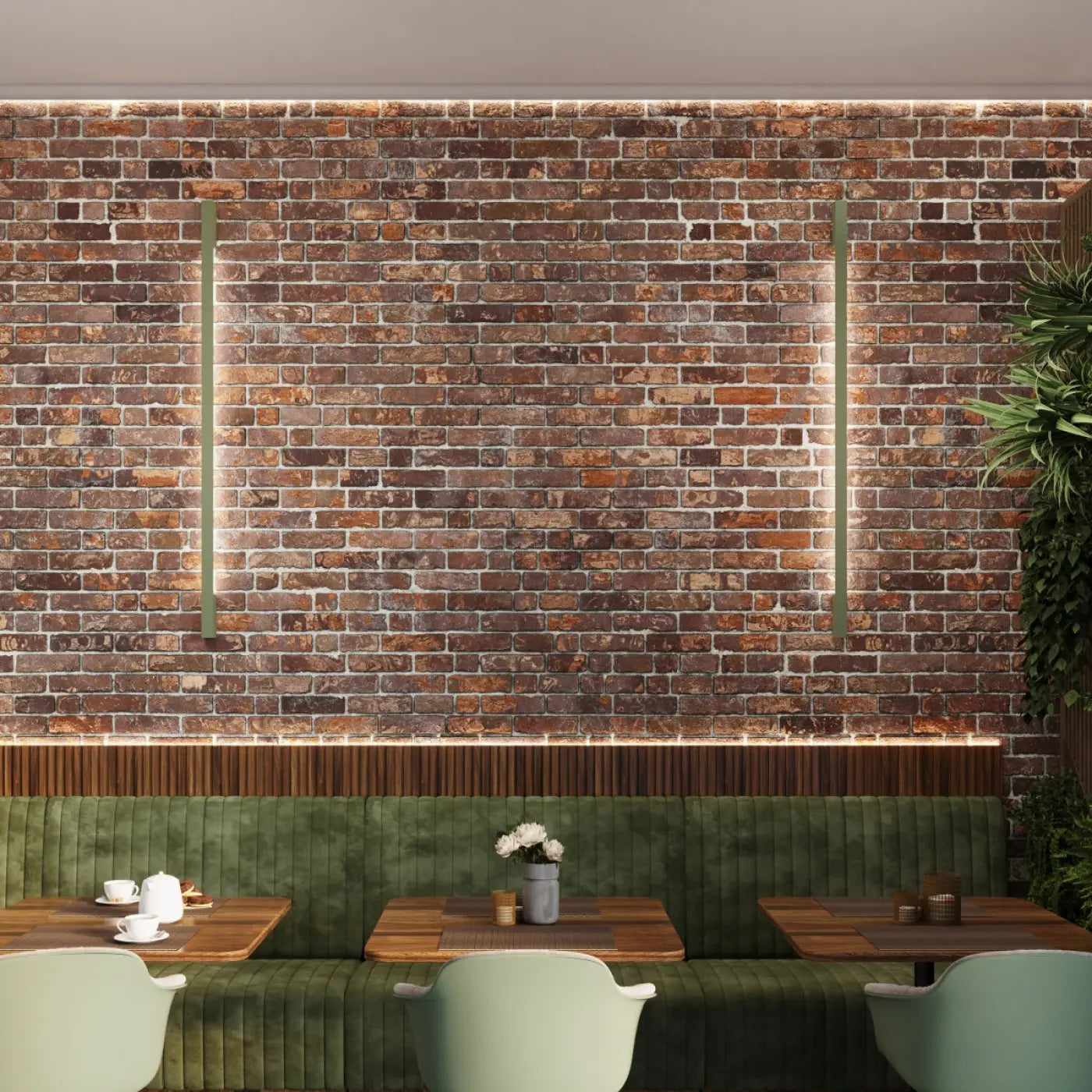 Applique Murale Design - Sappo 150 Led 4000K (Vert Olive)