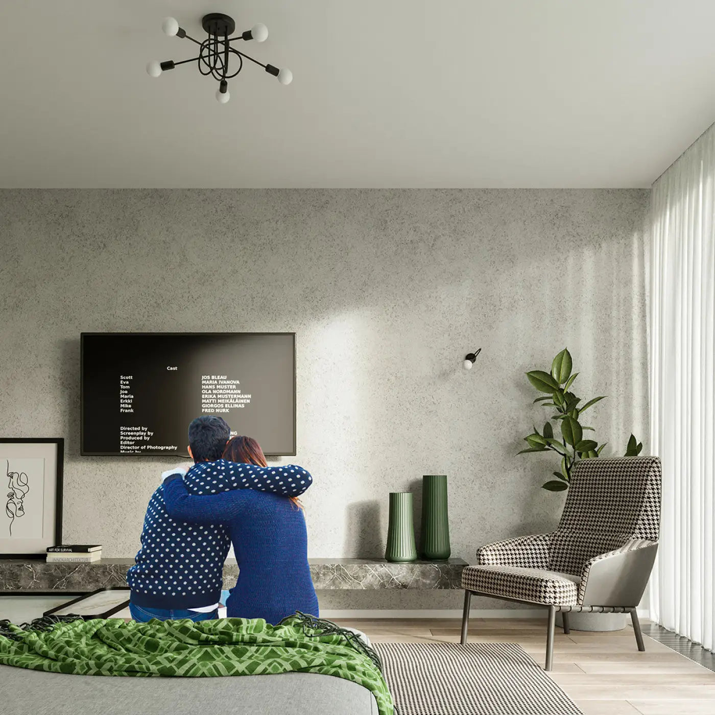 Applique Murale Design - Loop (Noir)