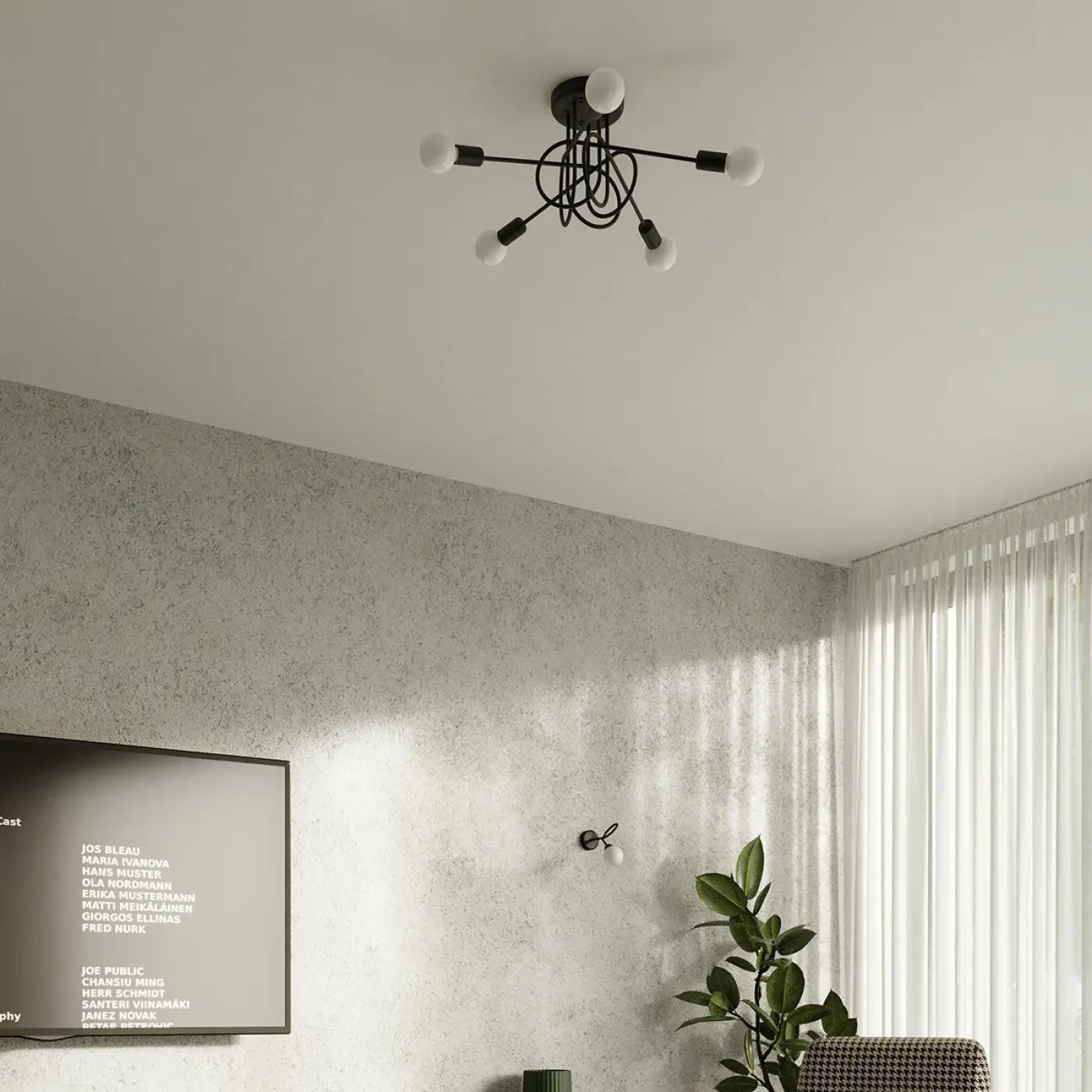 Applique Murale Design - Loop (Noir)