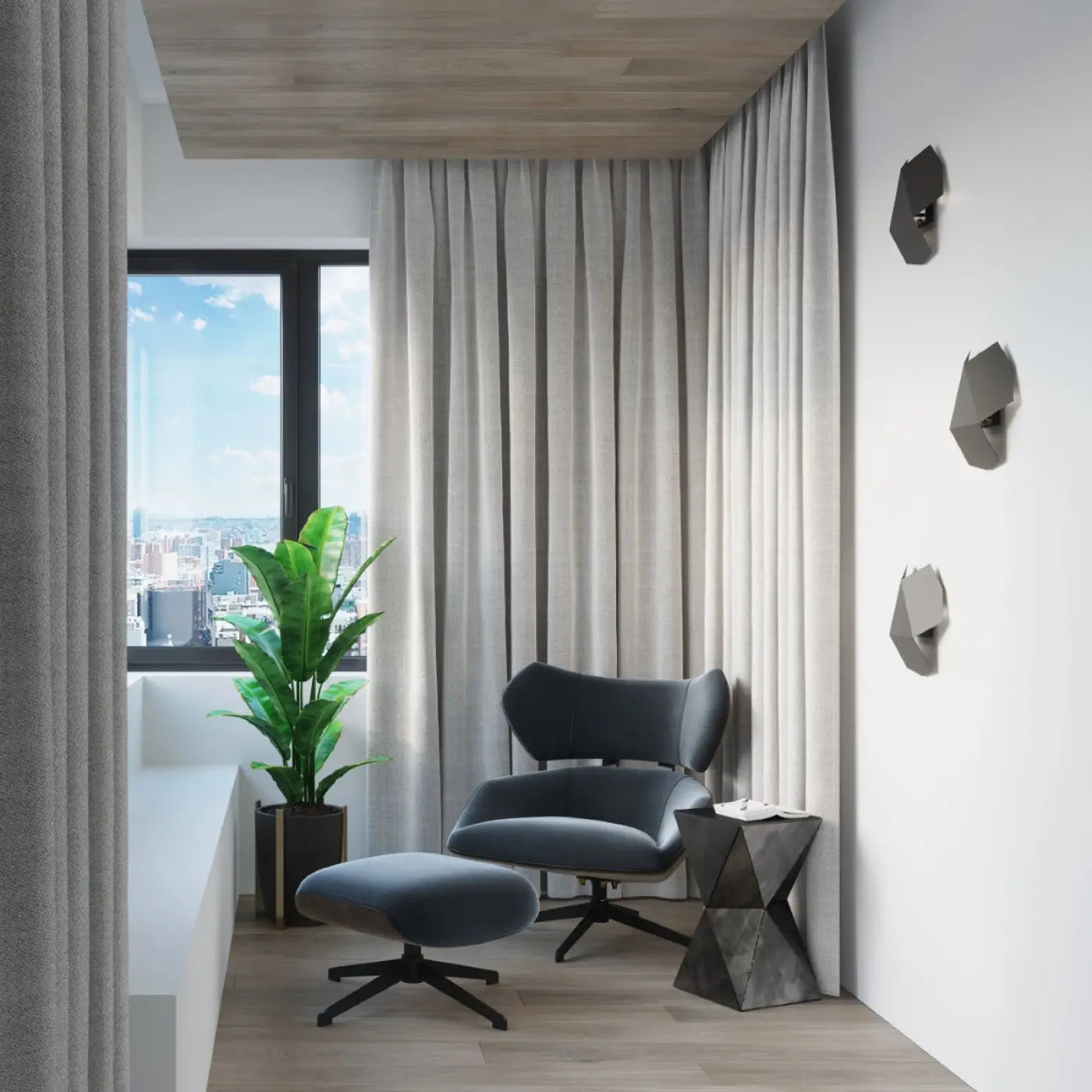 Applique Murale Design - Tre (Noir)