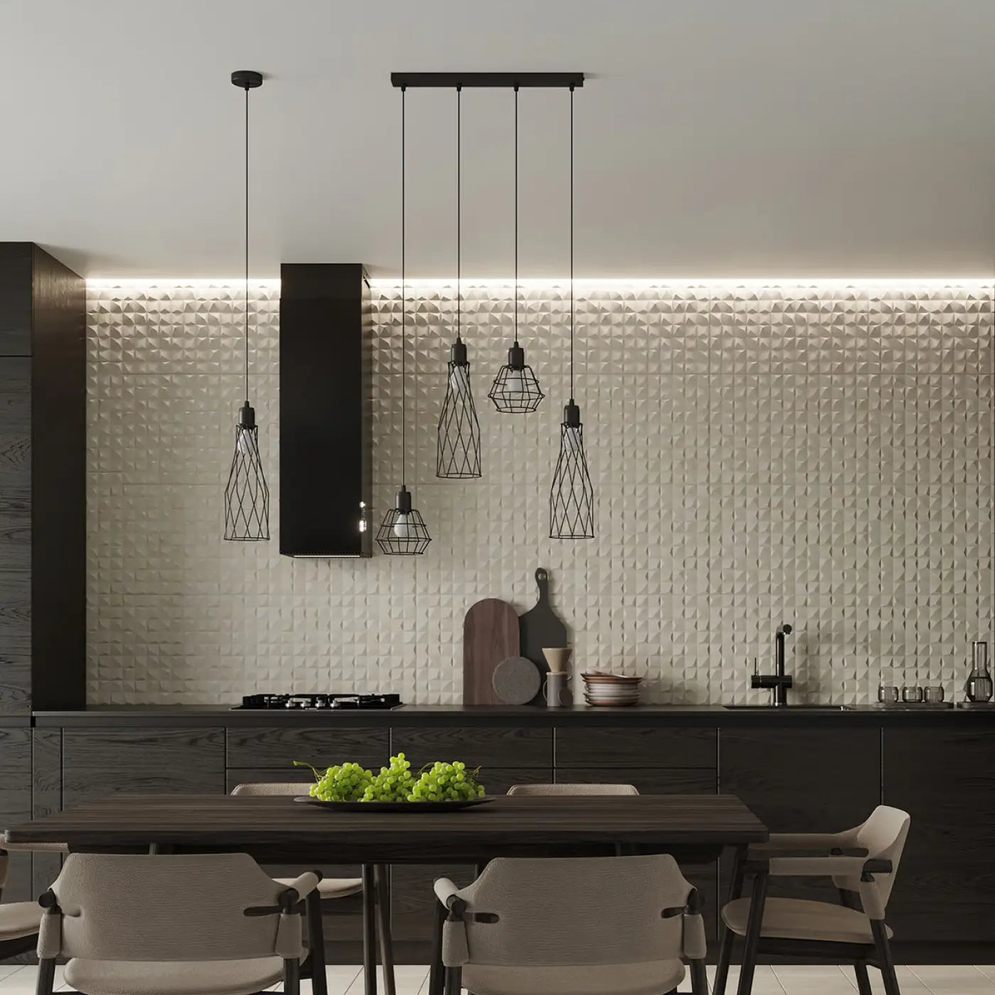 Applique Murale Design en Metal - Suba (Noir)